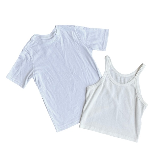 wonder nation Tops - White Basic Top Bundle